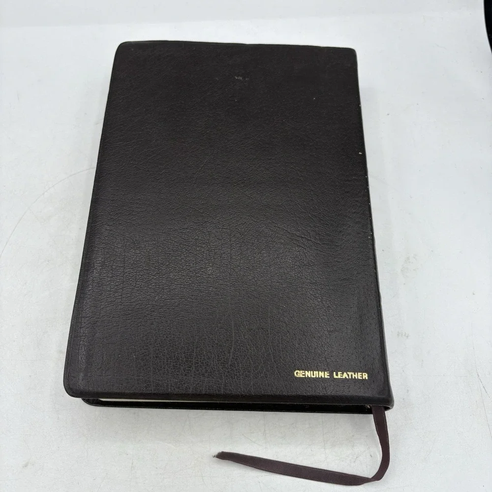 Vintage Holy Bible w Personal Comment Oral Roberts King James Black Leather 1981